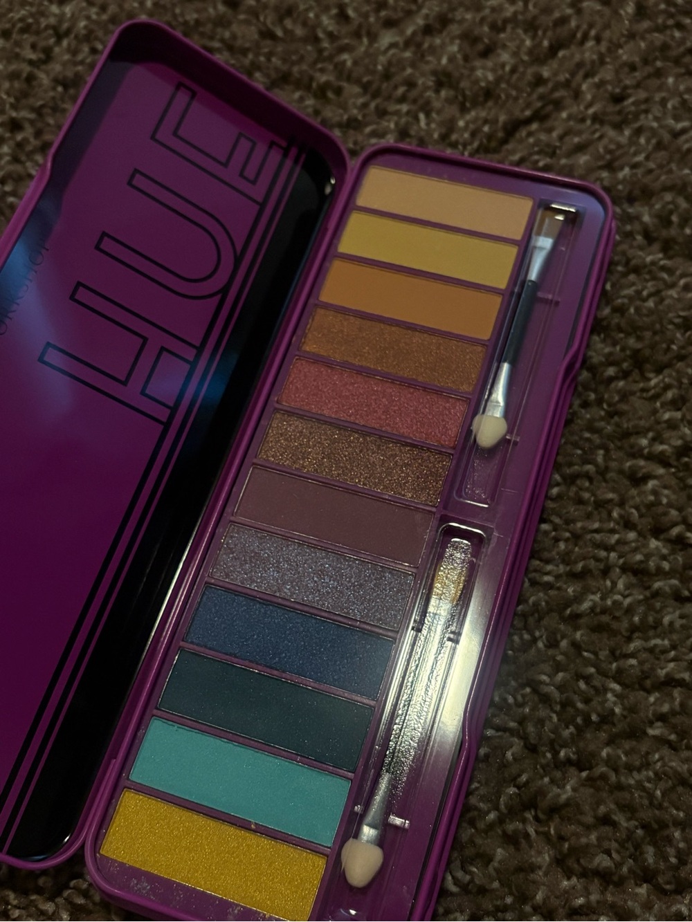 HUe Purple Eyeshadow Palette - Multicolor Shimmer & Matte Set